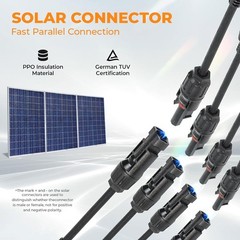 Solar Panel Y Branch Connector 2-to-1 Splitter