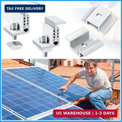 1.06 Inch Solar Panel Bracket Aluminum Solar Mid Clamp with Mounting Brackets 32