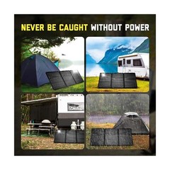 SunJack 120W Folding Portable Solar Panel with Kickstands, MC4/PD60 USB-C/USB…