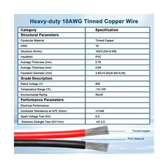 XT60 Extension Cable 75FT, 10AWG Tinned Copper Wire with XT60 Male to Female …