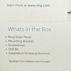 Solar Panel for Ring Spotlight Cam Battery and Stick Up Cam Battery – (BLACK)