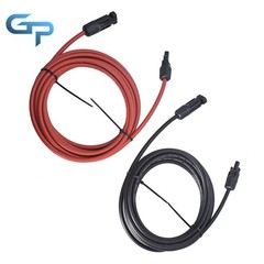 New 1 Pair 15ft Solar Panel Extension Cable Wire Connector Black + Red 10 AWG