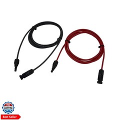 TEMCo Solar Panel Extension Cable 10 AWG 20 Ft Red + 20 Ft Black w/Staubli MC…