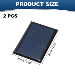 2Pcs 3V 0.3W 100mA Mini Solar Panels, Solar Photovoltaic Power Cells
