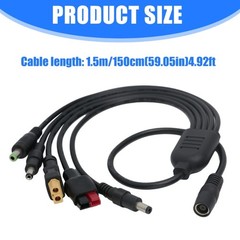 Durability DC7909 Female XT60 DC5521 DC6530 Charging Cable for Long Term Use