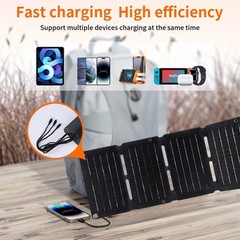 10W Foldable Solar Panel Charger 5V USB Waterproof Outdoor Camping Power Station