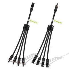 1 To 4 Y Solar Panel Connectors Parallel Branch Connector Cable Wire For Solar P
