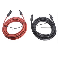 10AWG Black + Red 30Feet Solar Panel Extension Cable Wire Connector 1 Pair