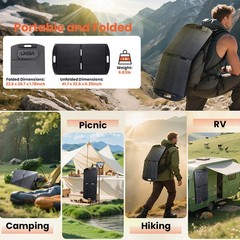 LINEBA 200W Solar Panel Kit Foldable Waterproof For RV Portable Power Station