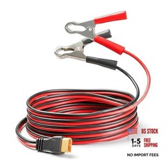 XT60 Connector Cable with 12V DC Battery Alligator Clips Battery 12AWG / 5FT