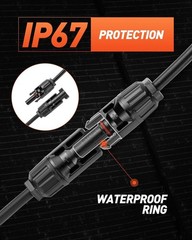 Solar Y Connector – 1 to 6 Parallel Solar Panel Connector, 63cm Extension, Hi…