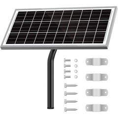 15W 12V 10BB Solar Panel Automatic Gate Openers, Compatible with Mighty Mule