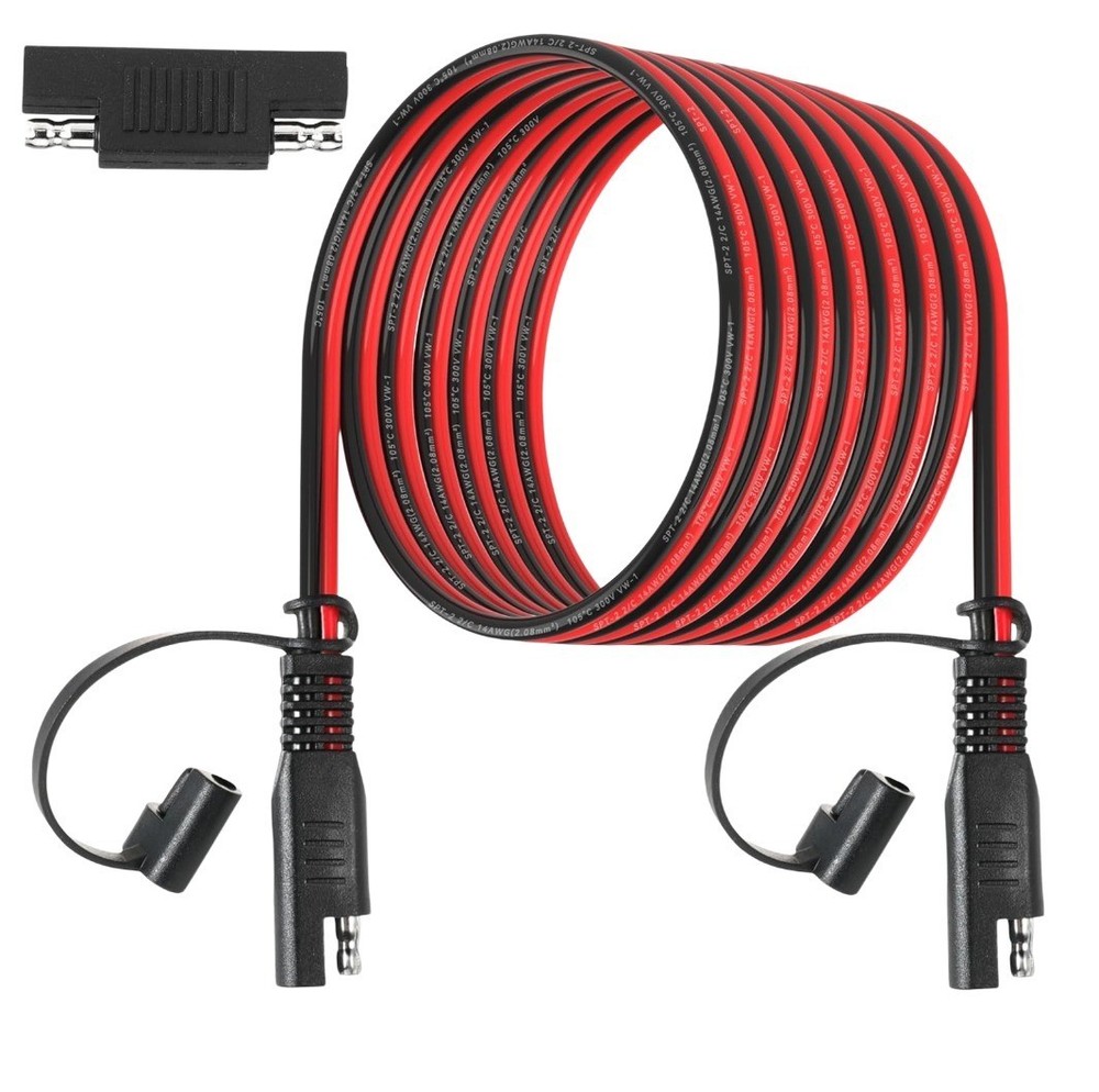 14AWG SAE Extension Cable 12FT for Solar Panel RV Battery Automotive and Marine