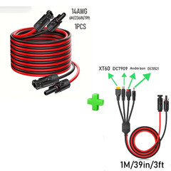236Inch/6M Solar Panel Extension Cable 14AWG Solar Extension Cable Kit with Fema