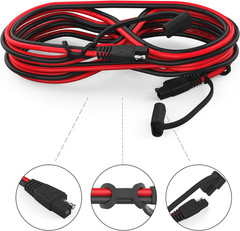 SAE Input to SAE Outlet Extension Cable for Batteries Solar Panel Motorcycle 12V