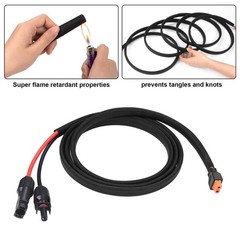 Solar Panel Adapter Cable 10AWG 6Ft XT60i Female Charging Cable