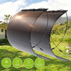 200W Watt Portable Ultra Thin Flexible Solar Panel RV Camping Off-Grid Rooftop