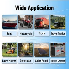 32 Pack 12 Inch SAE Connector Cable 14AWG 2 Pin Single Plug Quick Disconnect