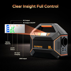 MARBERO 155Wh Solar Generator with Solar Panel Included 30W Portable Power Stati