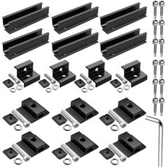 Anbte Solar Panel Mounting Brackets, 4.72″ Rails + 1.38″& 1.18″ clamps, Black