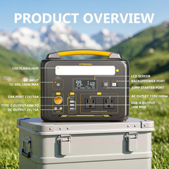 Jump 600X Portable Power Station 600W, 299Wh Solar Generator Lifepo4 Battery Pow