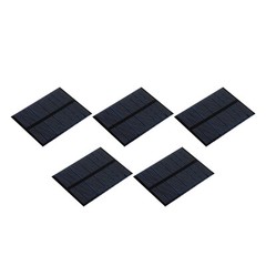 Mini Solar Panel Cell 5.5V 90mA 0.495W 70mm x 55mm for DIY Project Pack of 5