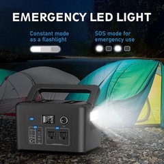 Portable Power Station 600W with 296Wh Battery – Perfect for Camping & Home