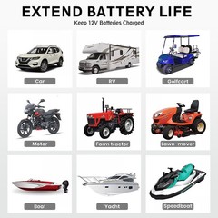 Solar Battery Trickle Charger Maintainer 12V 20W Panel Car Boat Motorcycle RV