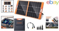 Waterproof 100W Solar Charger with Multiple Output Connectors for Devices