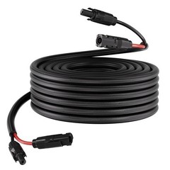 50FT Solar Panel Extension Cable 10AWG Wire with Retardant Connectors