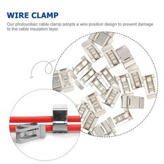 30Pcs Solar Panel Wire Clamps Stainless Steel Cable Clips for Easy Cable Fixing