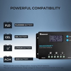 Renogy 100W 12V Monocrystalline Solar Starter Kit w/10A Charge Open Box