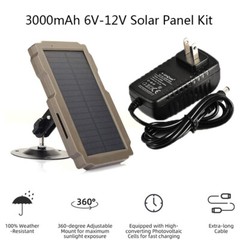3000mAh 6V-12V Solar Panel Set Portable W/ Solar Charger For Trail Camera S3W0