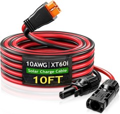Solar Panel Extension Cable, 10AWG Solar to XT60i Charge Extension Cable, MC4…