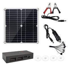 Portable Solar Charger Set, 10 in 1 USB Fast Charging Cable for Devices