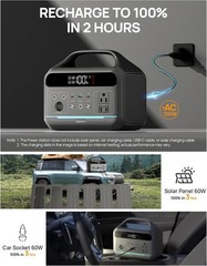 DaranEner Portable Power Station 300W, 192Wh Large Power Bank with 110V AC Outle