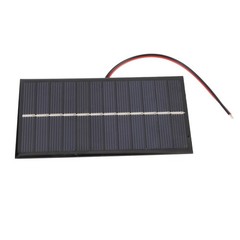 2pcs Solar Panel with Cable 1W 6V Polycrystalline Silicon Solar Charging Panel