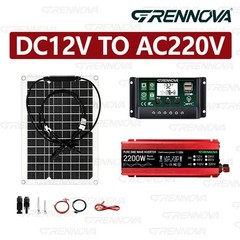 Grennova 2200W Pure Sine Full Off-Grid Solar System Outdoor Solar Power Station
