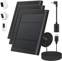 1 Pack 4W Solar Charger Ring Spotlight & Stick Up Outdoor Cam Black High