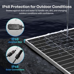 Renogy Bifacial Solar Panel 100W N-Type, 16BB 25% High-Efficiency | Double-Si…
