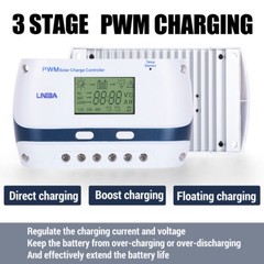 12V/24V 100A Solar Panel Battery Lithium Charging Mode Controller Regulator Auto