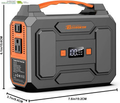 Portable Power Station with Foldable 40W Solar Panel, 100W Solar Powered Generat