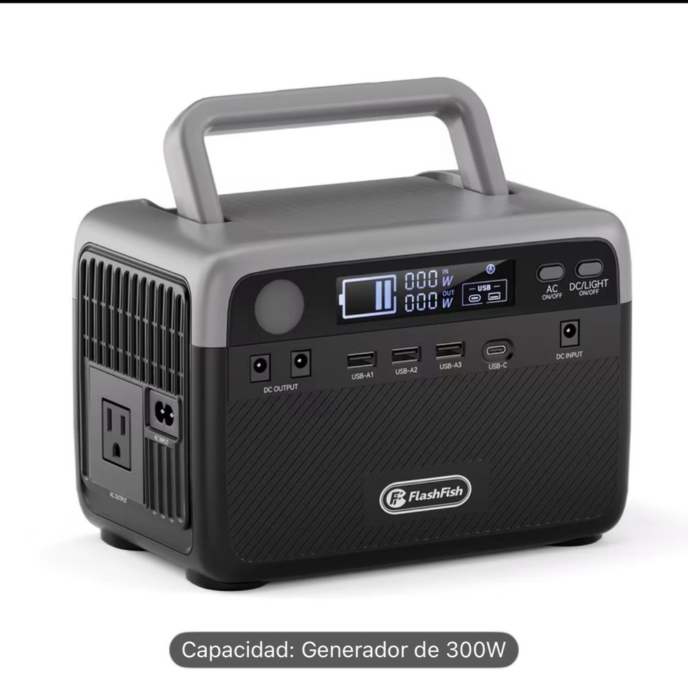 Estacion De Energia 300W Portatil Generador Solar Portable Power Station Acampar