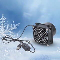 Greenhouse Bathroom Exhaust Fan 5V USB Power 50CFM 3 Speed Adjustable Extractor