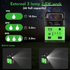 Sistema De Generador Solares Electrico Portatil USB Rechargeable Con Panel Solar