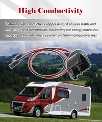 Solar Cable Gland W/ 10AWG MC4 Cable 3FT For RV Boat Camper Van Tinned Copper