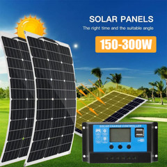 300W solar panel Dual USB for Home Off Grid Photovoltaic solar Panel system kit