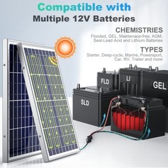 10W 12V Solar Battery Charger Maintainer MPPT Controller Waterproof RV Boat Car