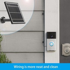 Solar Panel Compatible with Video Doorbell 3/3 Plus/4, Waterproof Charge Cont…
