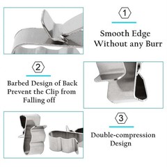 Efficient Wire Fixation with Reliable Solar Panel Cable Clips 100 Pack